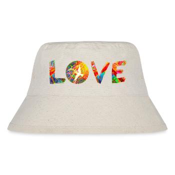 Peace & Love - Stanley/Stella Recycled Bucket Hat - natural - Front