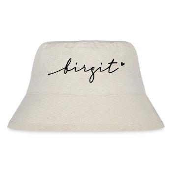 Birgit Schreibschrift Name - Stanley/Stella recycelter Bucket Hat - Naturweiß - Vorne