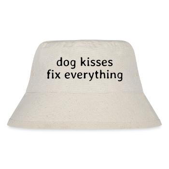 Dog Kisses Fix Everything – Spruch Sprüche Hund - Stanley/Stella recycelter Bucket Hat - Naturweiß - Vorne
