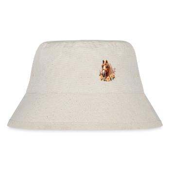 Hottehü mein braunes Rössli Pferdchen - Stanley/Stella recycelter Bucket Hat - Naturweiß - Vorne