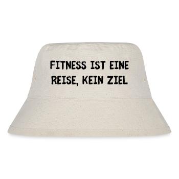 Fitness ist eine Reise - Stanley/Stella recycelter Bucket Hat - Naturweiß - Vorne