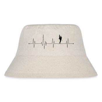 Kampfsport Herzschlag schwarz - Stanley/Stella recycelter Bucket Hat - Naturweiß - Vorne