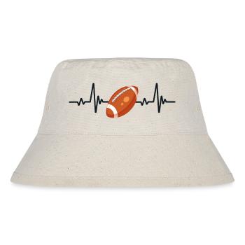 Rugby heartbeat - Stanley/Stella Recycled Bucket Hat - natural - Front