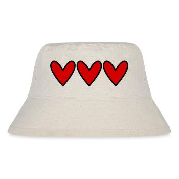 HERZ. MAMA. MUTTERTAG. PARTY. ALLES GUTE ZUM GEBURTSTAG - Stanley/Stella recycelter Bucket Hat - Naturweiß - Vorne