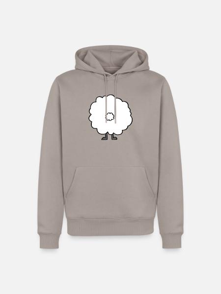 Schaf von hinten - Männer Premium Bio Hoodie - Taupe