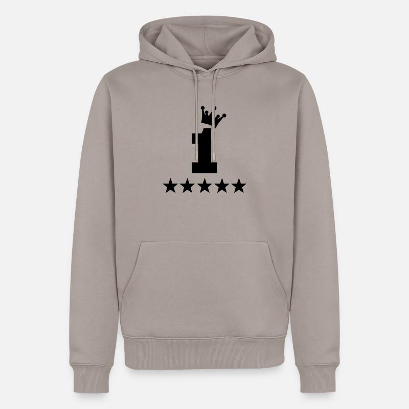 1 - Männer Premium Bio Hoodie - Taupe