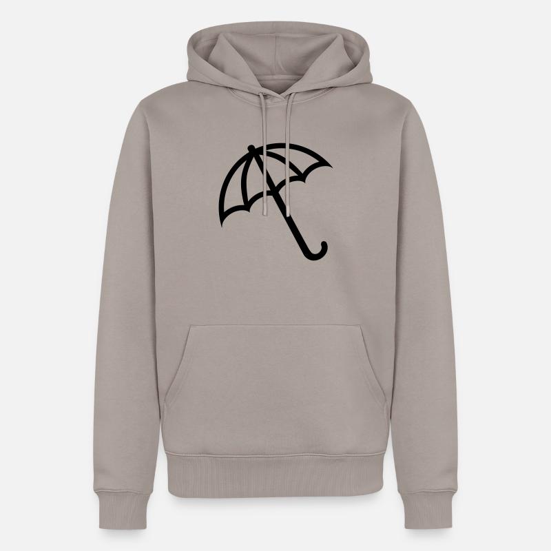 Parapluie - Sweat à capuche Premium bio Homme - taupe