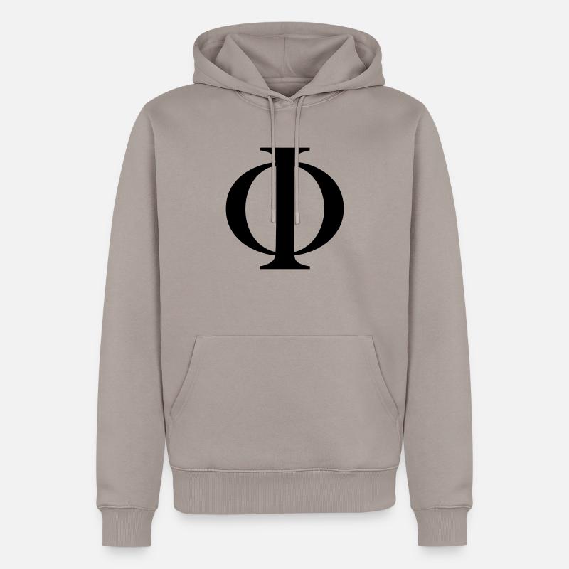 phi - Sweat à capuche Premium bio Homme - taupe