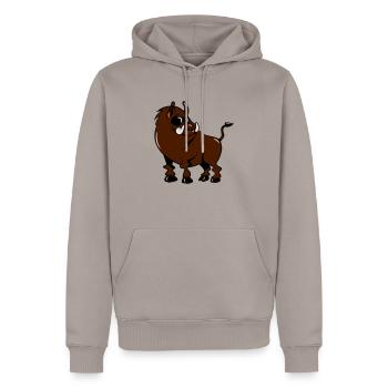 wildschwein refroidir des lunettes de soleil drôle - Sweat à capuche Premium bio Homme - taupe - Devant - Nico (187cm)