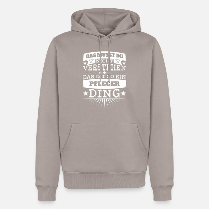 Pfleger - Männer Premium Bio Hoodie - Taupe