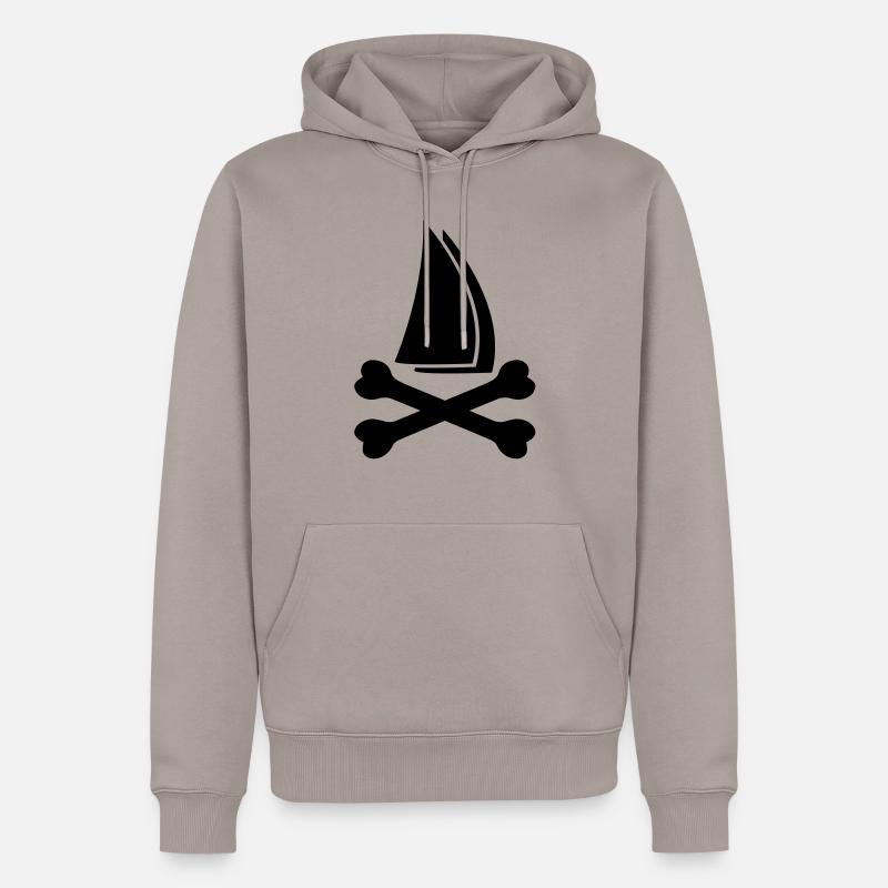 bad sailing - Sweat à capuche Premium bio Homme - taupe
