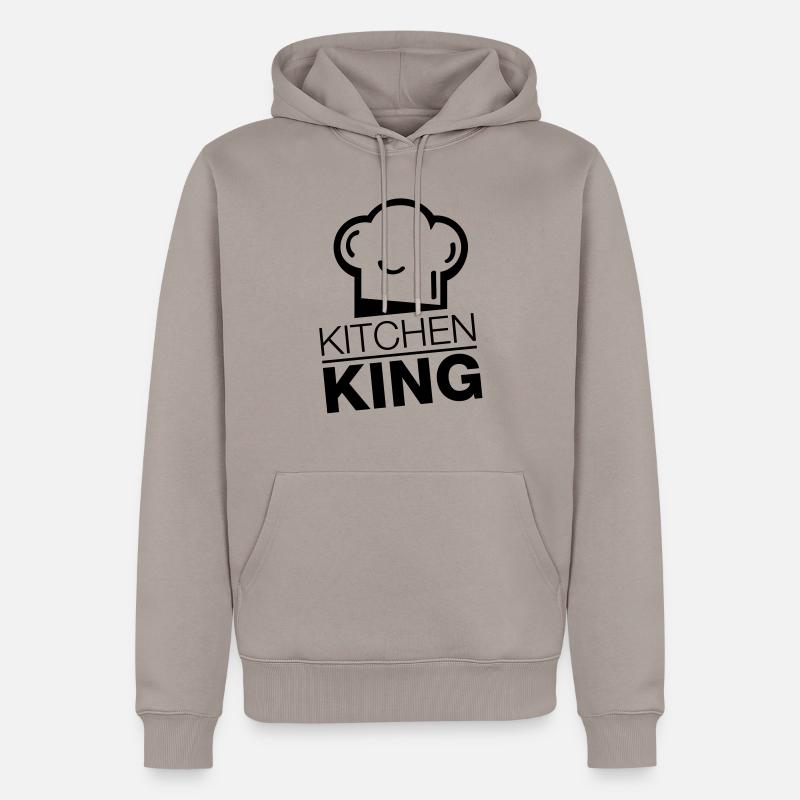 kitchen_king_rp1 - Sweat à capuche Premium bio Homme - taupe