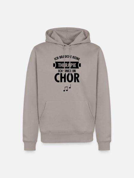 Therapie - Chor - Männer Premium Bio Hoodie - Taupe