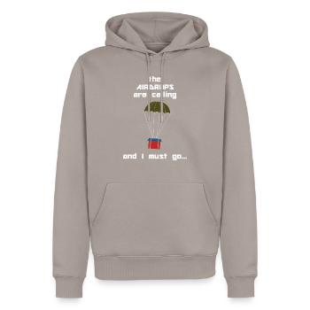 Airdrop PUBG Fallschirm Gamer Battle Royale Zocken - Männer Premium Bio Hoodie - Taupe - Vorne - Nico (187cm)