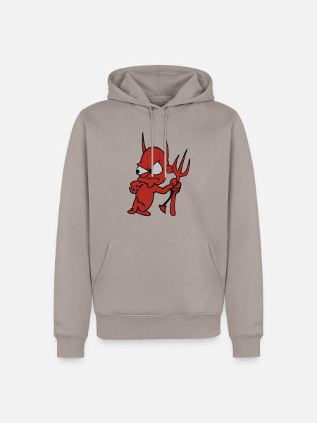 Teufel - Männer Premium Bio Hoodie - Taupe