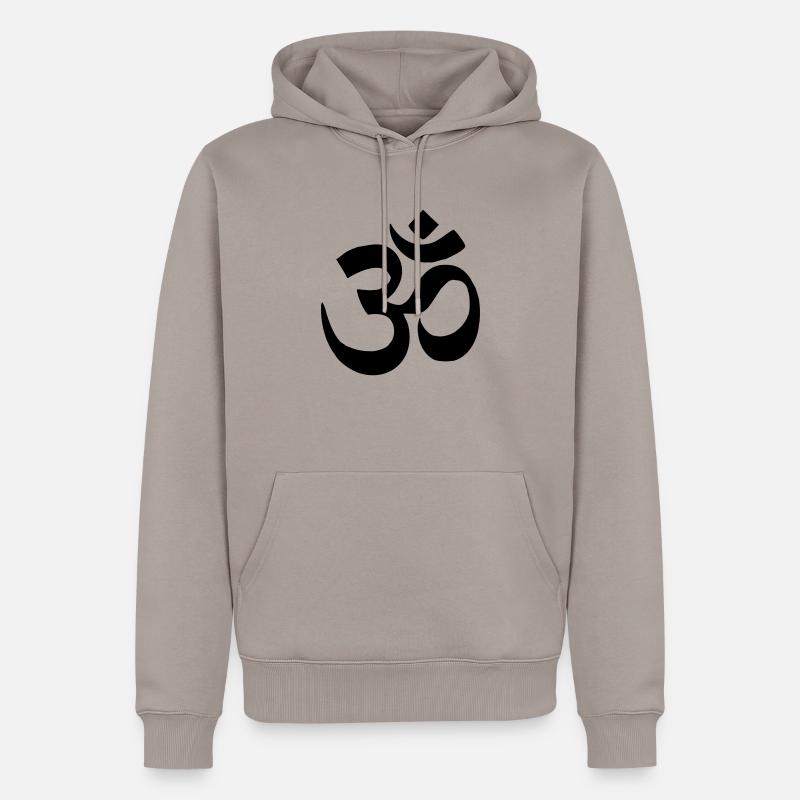 "Aum" also "Om" - Männer Premium Bio Hoodie - Taupe