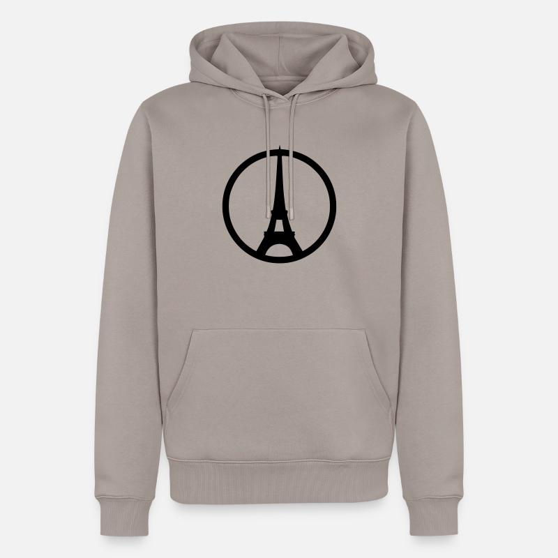 Paris - Männer Premium Bio Hoodie - Taupe