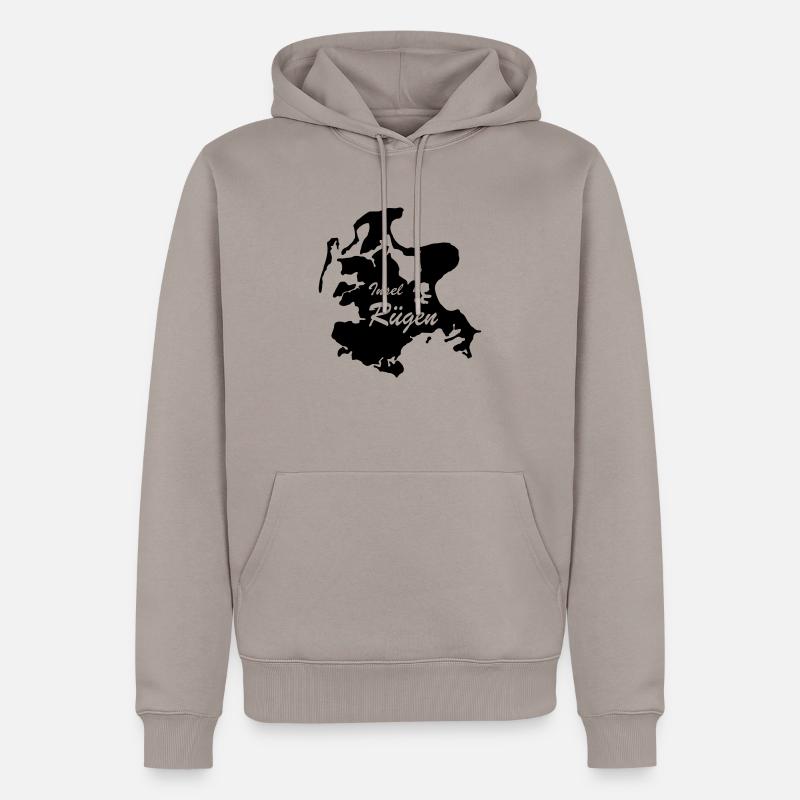 Rügen - Männer Premium Bio Hoodie - Taupe