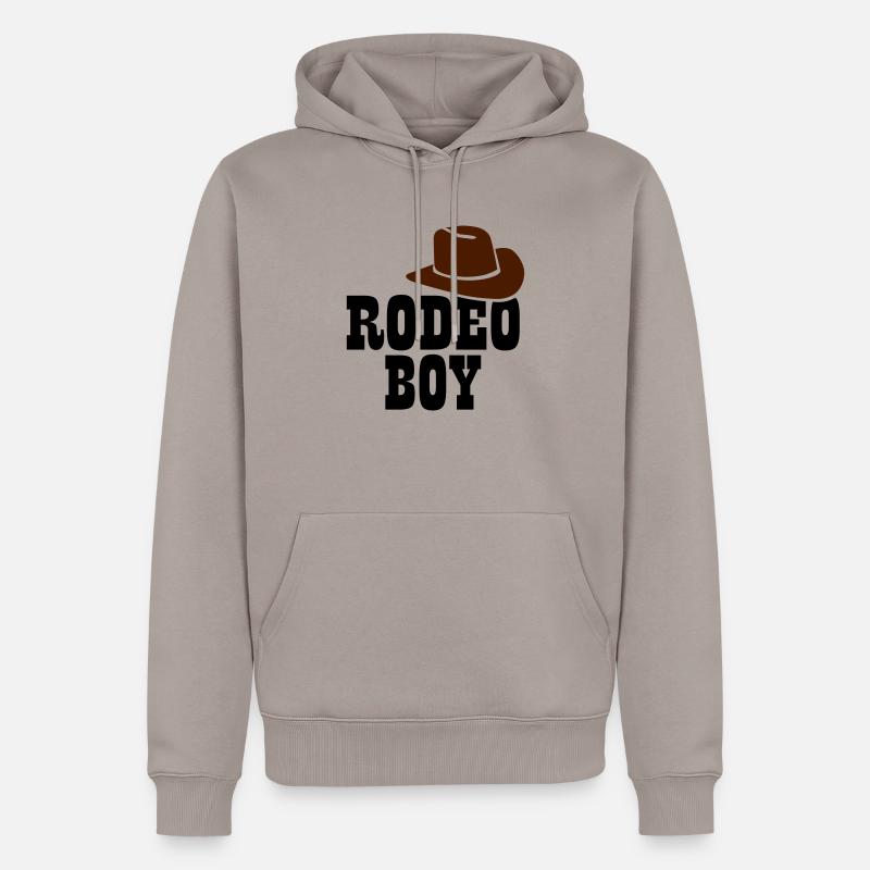 Rodeo - Männer Premium Bio Hoodie - Taupe
