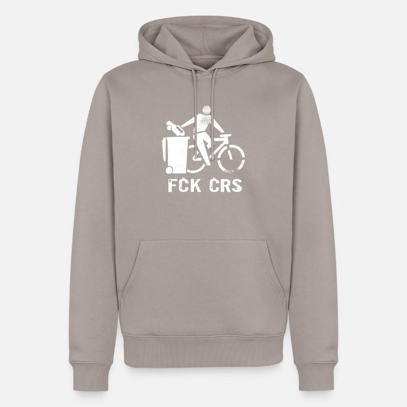 FCK CRS - Sweat à capuche Premium bio Homme - taupe