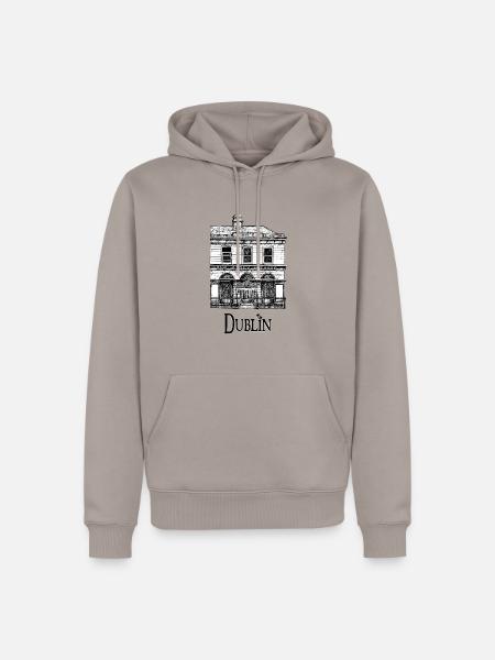 Dublin - Abbey Theatre - Männer Premium Bio Hoodie - Taupe