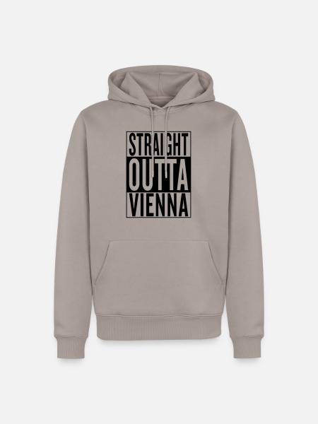 straight outta Vienna - Männer Premium Bio Hoodie - Taupe