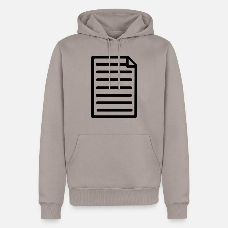 Feuille de papier - Sweat à capuche Premium bio Homme - taupe