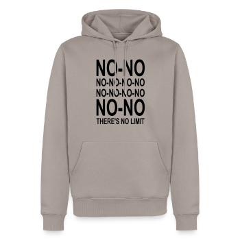 There's No Limit! - Männer Premium Bio Hoodie - Taupe - Vorne - Nico (187cm)