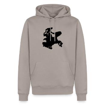 Insel Rügen - Männer Premium Bio Hoodie - Taupe - Vorne - Nico (187cm)