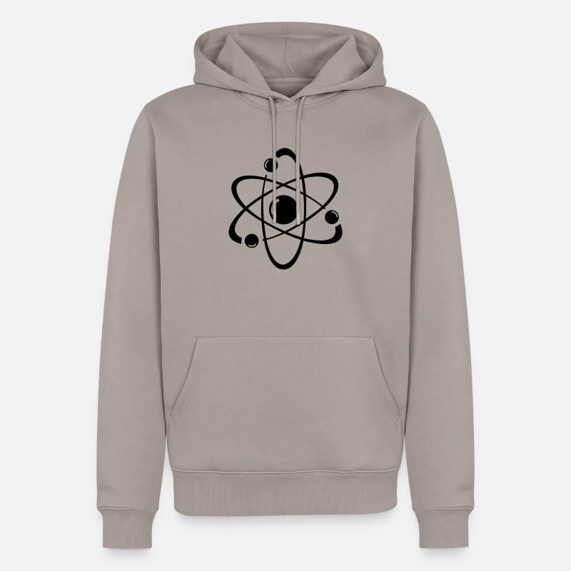 atom - Männer Premium Bio Hoodie - Taupe