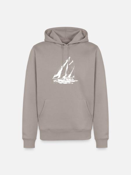 Segelboot - Männer Premium Bio Hoodie - Taupe