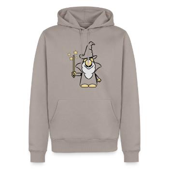 Magie de baguette magique Assistant Hat - Sweat à capuche Premium bio Homme - taupe - Devant - Nico (187cm)