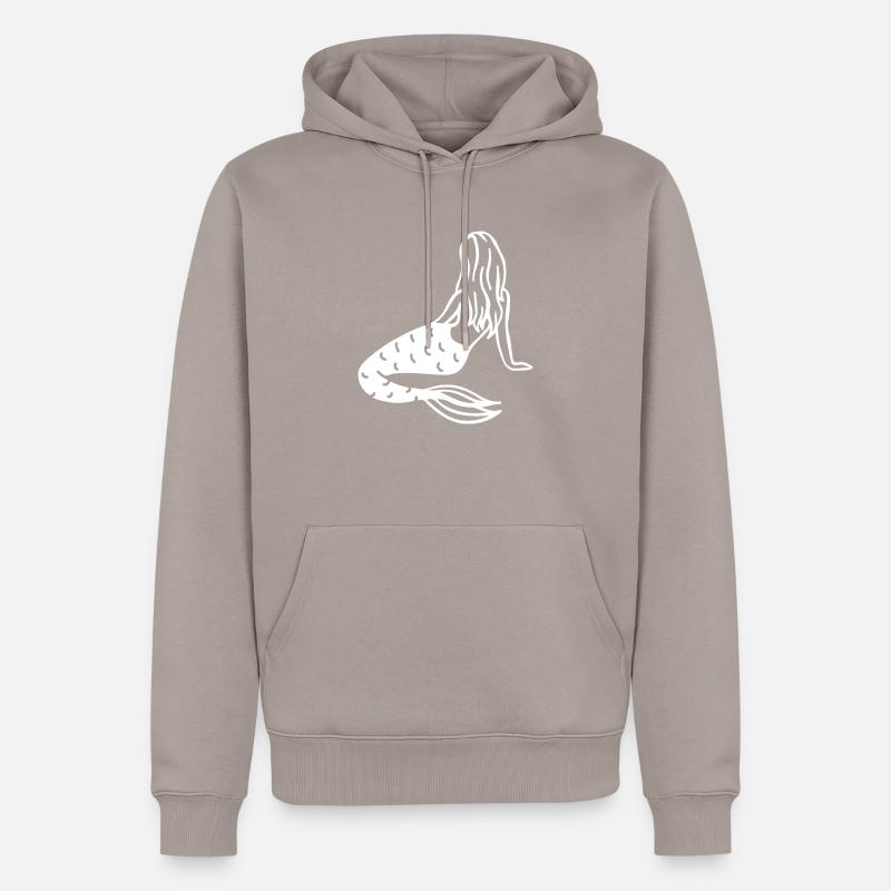 Meerjungfrau Mermaid Jungfer Geschenkidee Mädchen - Männer Premium Bio Hoodie - Taupe