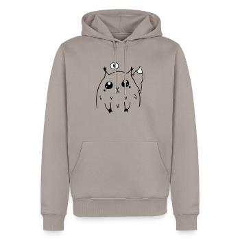 Eichhörnchen - Männer Premium Bio Hoodie - Taupe - Vorne - Nico (187cm)