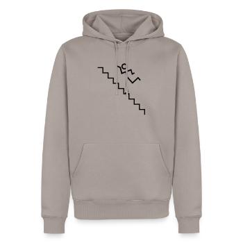 stair dance - Männer Premium Bio Hoodie - Taupe - Vorne - Nico (187cm)