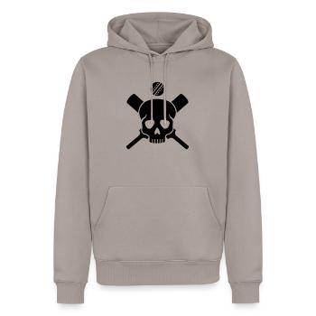 Cricket - Männer Premium Bio Hoodie - Taupe - Vorne - Nico (187cm)