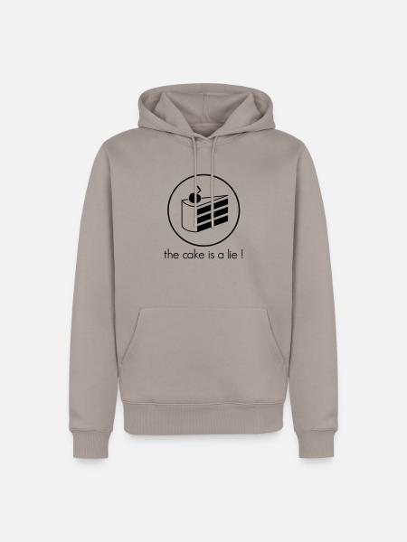 The Cake is A Lie ! - Männer Premium Bio Hoodie - Taupe