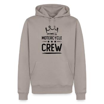 Motorcycle Crew - Männer Premium Bio Hoodie - Taupe - Vorne - Nico (187cm)