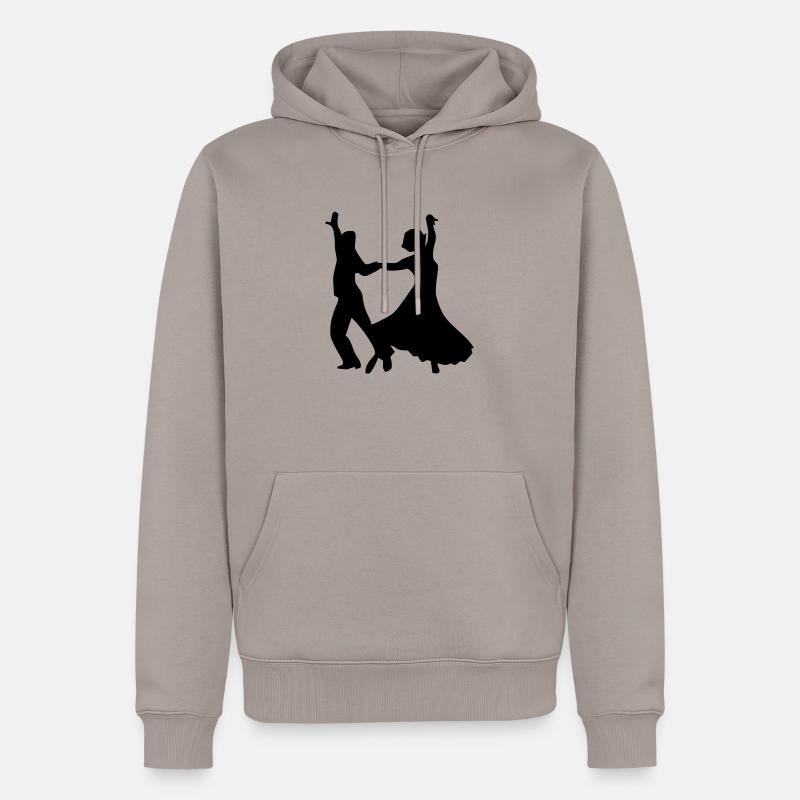 danse de danse de couples de danse - Sweat à capuche Premium bio Homme - taupe