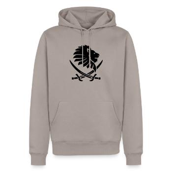 Corleone - Männer Premium Bio Hoodie - Taupe - Vorne - Nico (187cm)