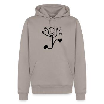 Tanzen Jungen - Männer Premium Bio Hoodie - Taupe - Vorne - Nico (187cm)