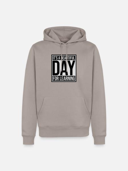 beautiful day for learning - Men’s Premium Organic Hoodie - taupe