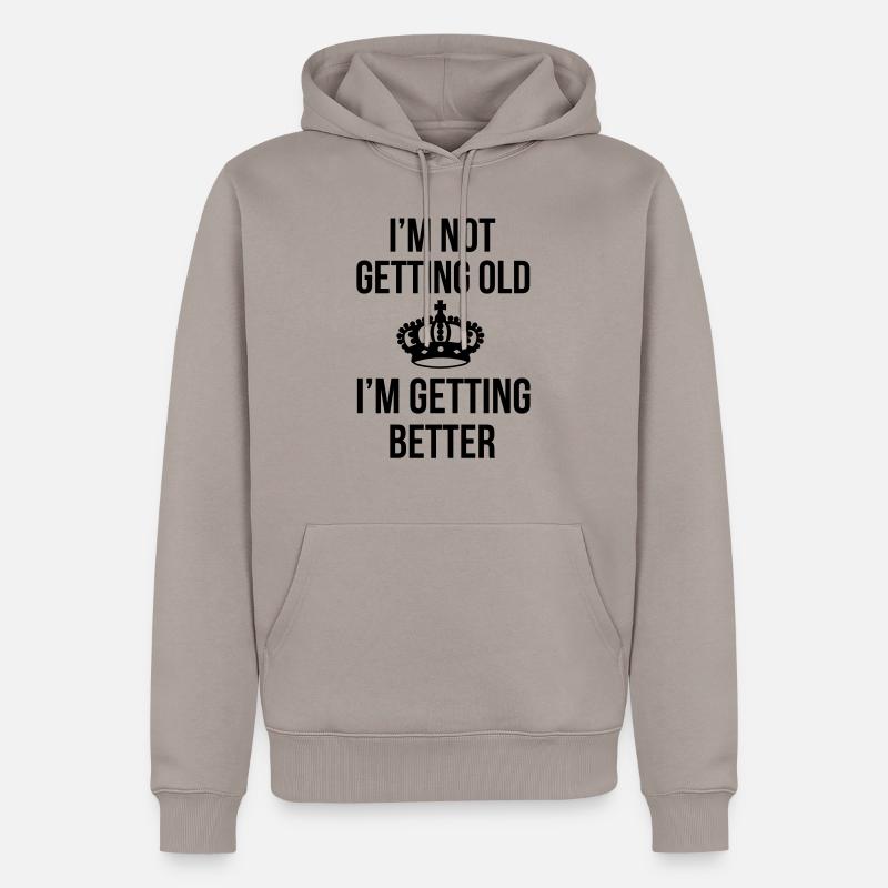 Getting Old - Männer Premium Bio Hoodie - Taupe