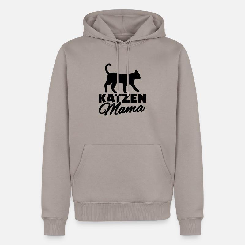Katze - Männer Premium Bio Hoodie - Taupe