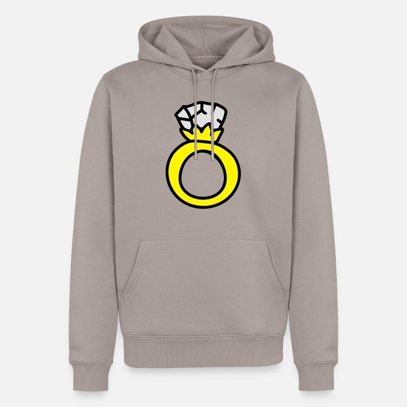 Ring - Ehering 3 - Männer Premium Bio Hoodie - Taupe
