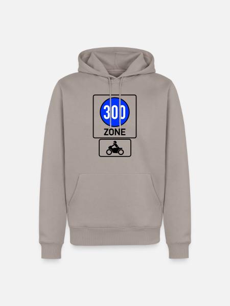 Min. 300km/h Zone moto libre - Sweat à capuche Premium bio Homme - taupe