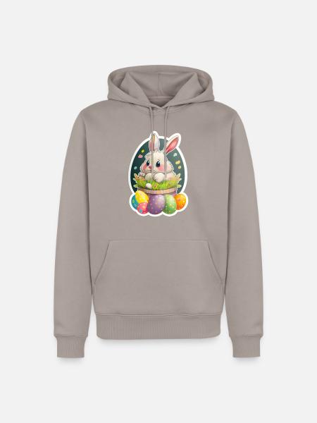 Osterhase - Männer Premium Bio Hoodie - Taupe
