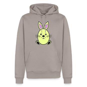 osterhase - Männer Premium Bio Hoodie - Taupe - Vorne - Nico (187cm)