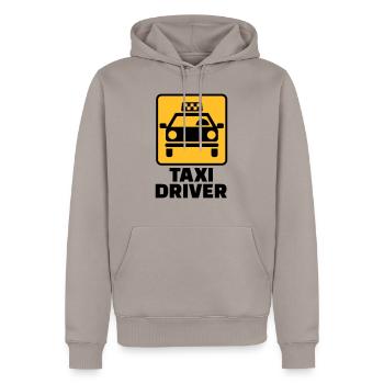 Taxifahrer - Männer Premium Bio Hoodie - Taupe - Vorne - Nico (187cm)