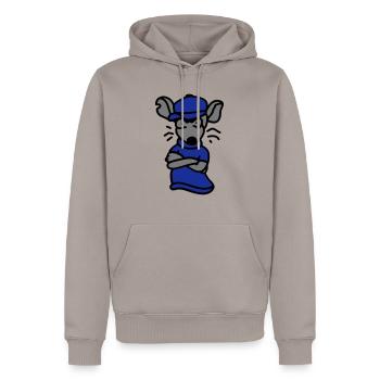 Rat Cool - Gangster - Sweat à capuche Premium bio Homme - taupe - Devant - Nico (187cm)